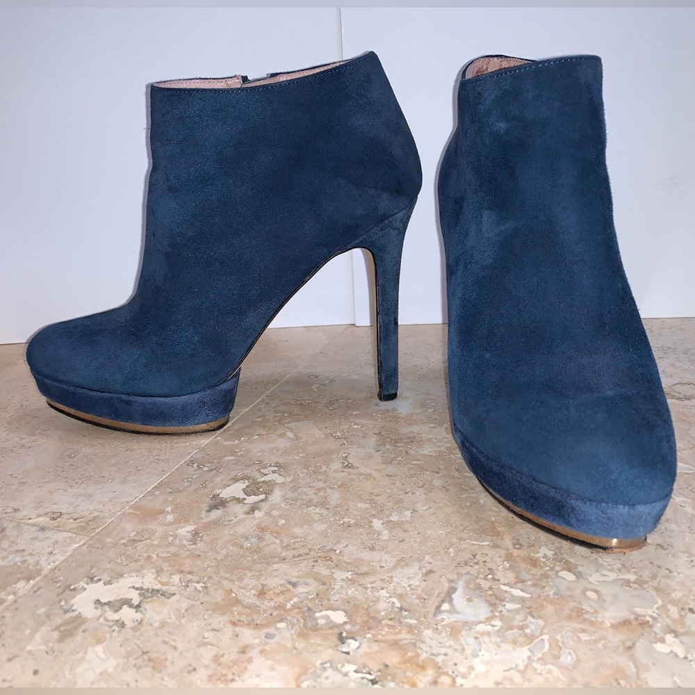 Vince Camuto Blue Suede Booties